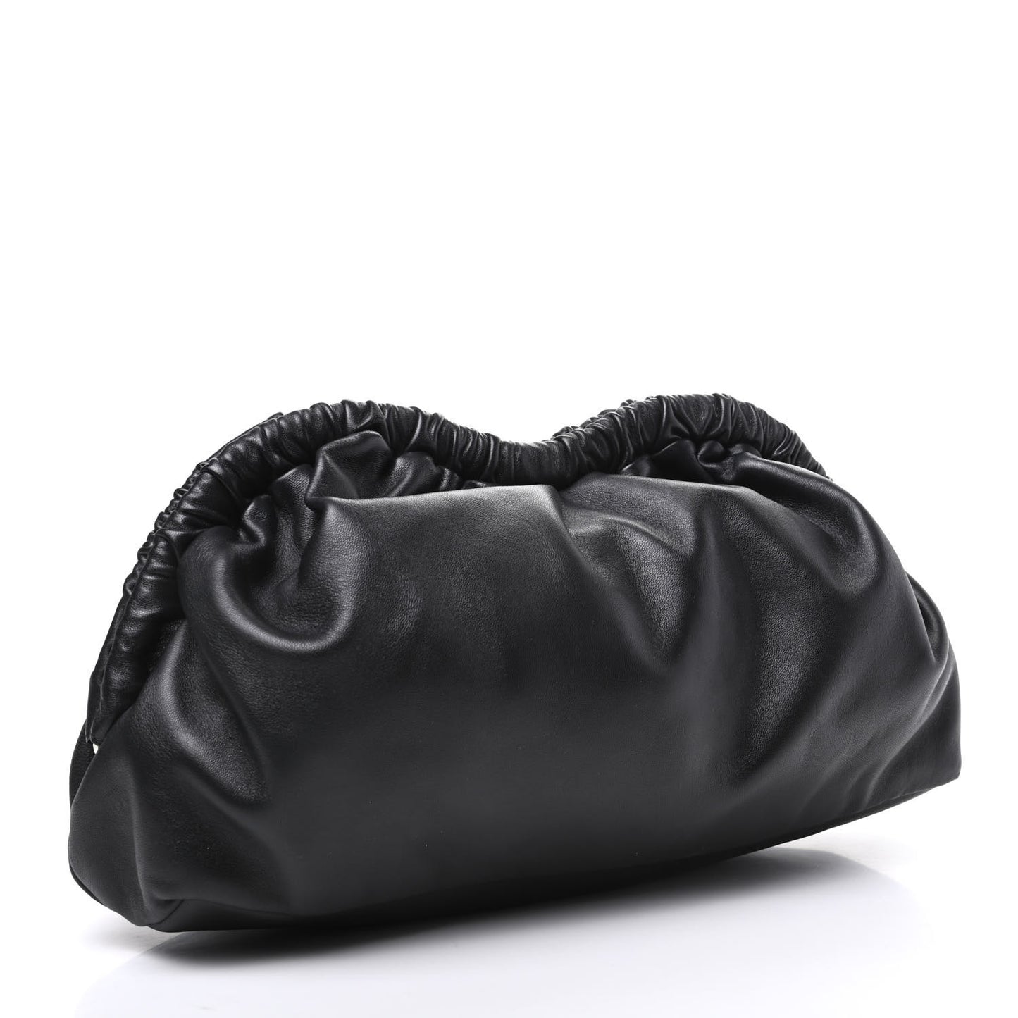 Lambskin Cloud Clutch Black Flamma
