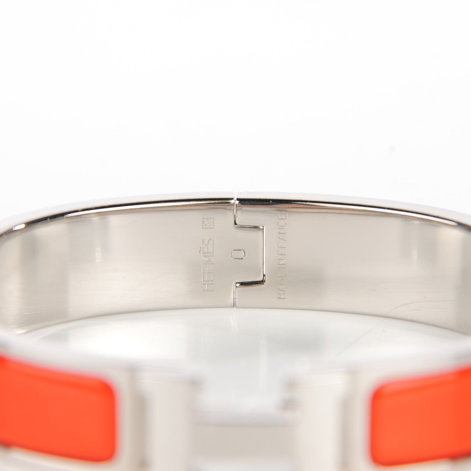 Hermes Enamel Narrow Clic Clac H Bracelet PM Orange Fruite 4 of 6
