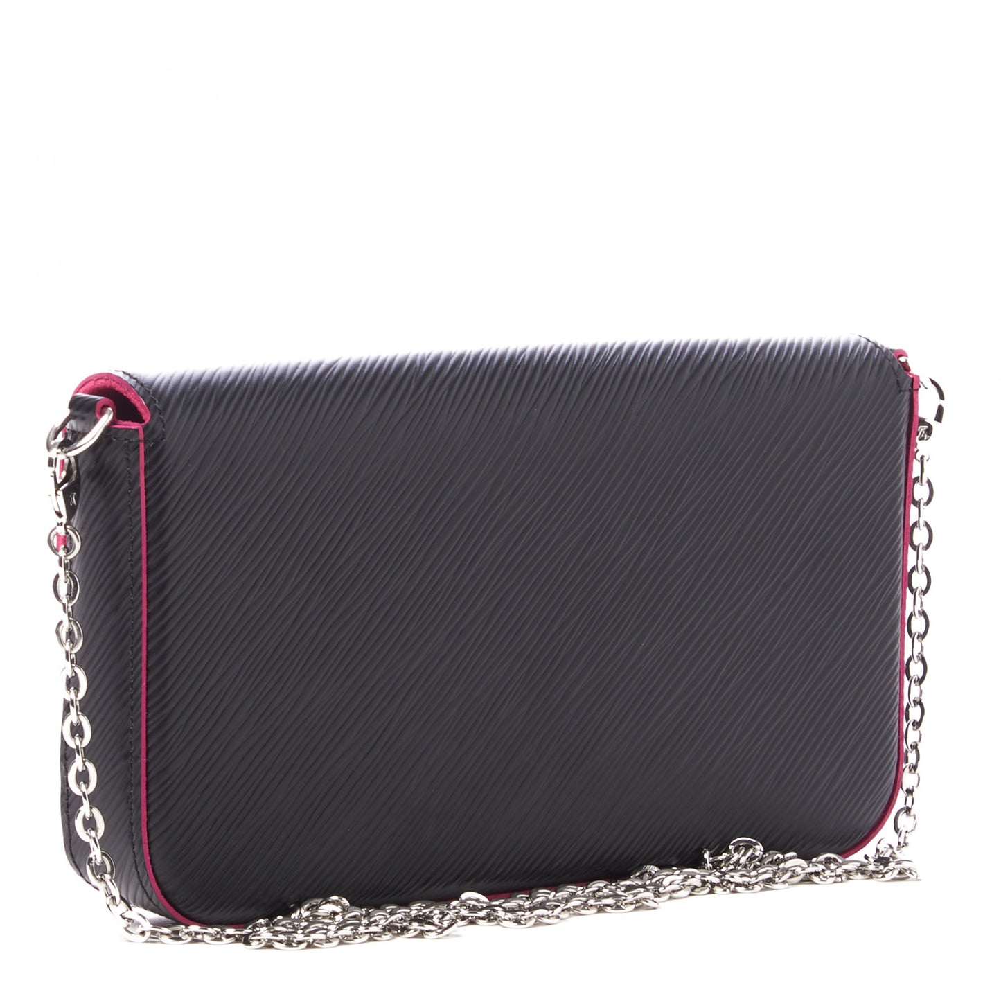 Epi Pochette Felicie Black Hot Pink