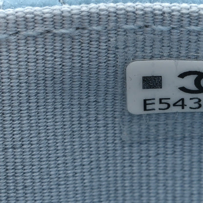 Chanel Caviar Quilted Flap Card Holder Wallet Light Blue 8 of 9