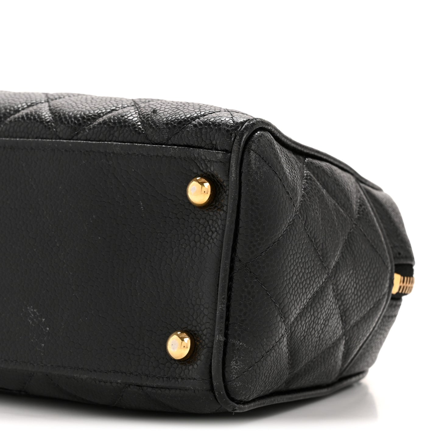 Caviar Quilted Small Bowler Black