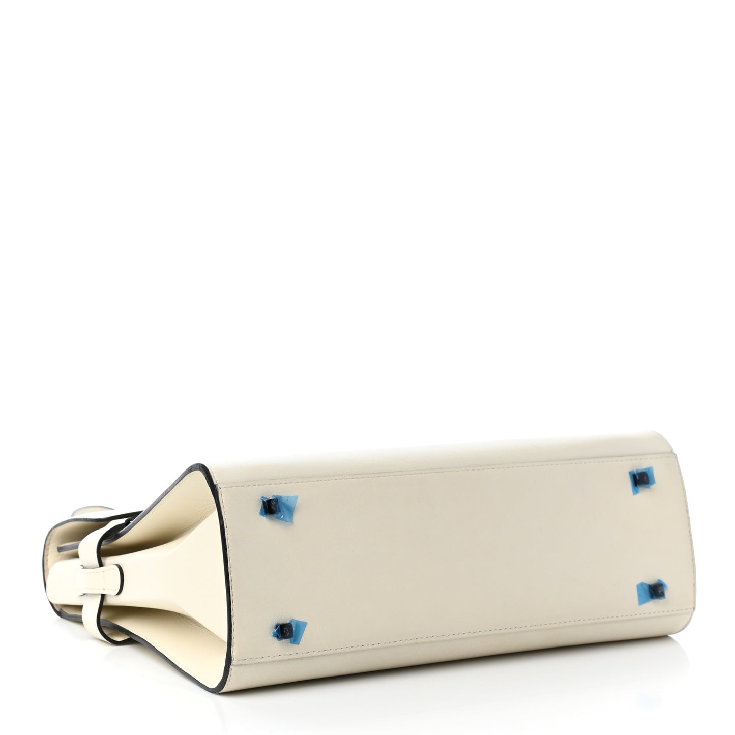 Calfskin MM Tempete Satchel White