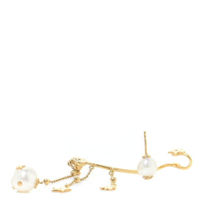 Christian Dior Pearl Shiny-D Earring Gold 3 of 4