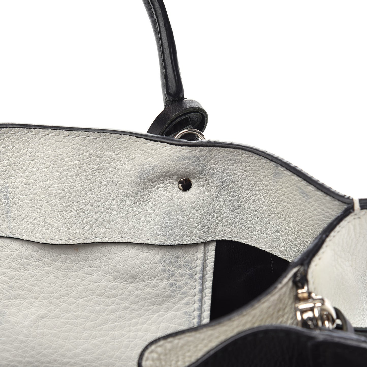 Veau Papier A6 Zip Around Tote White Black