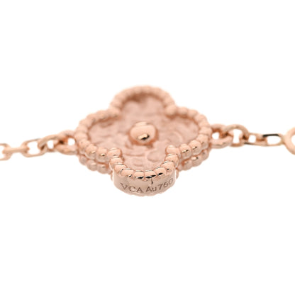 Van Cleef & Arpels 18K Rose Gold 6 Motifs Sweet Alhambra Bracelet 3 of 5