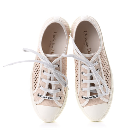 Christian Dior Resille Embroidered Walk'N'Dior Low Top Sneakers 37 Beige 6 of 11
