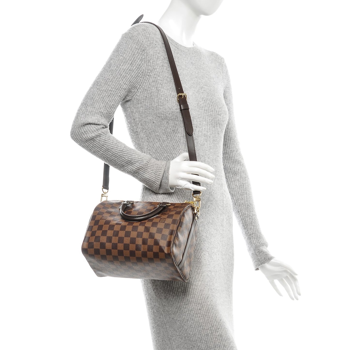 Damier Ebene Speedy Bandouliere 25