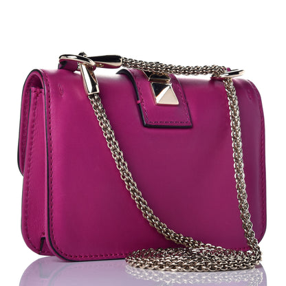 Valentino Garavani Vitello Mini Glam Lock Rockstud Flap Fuxia 3 of 9