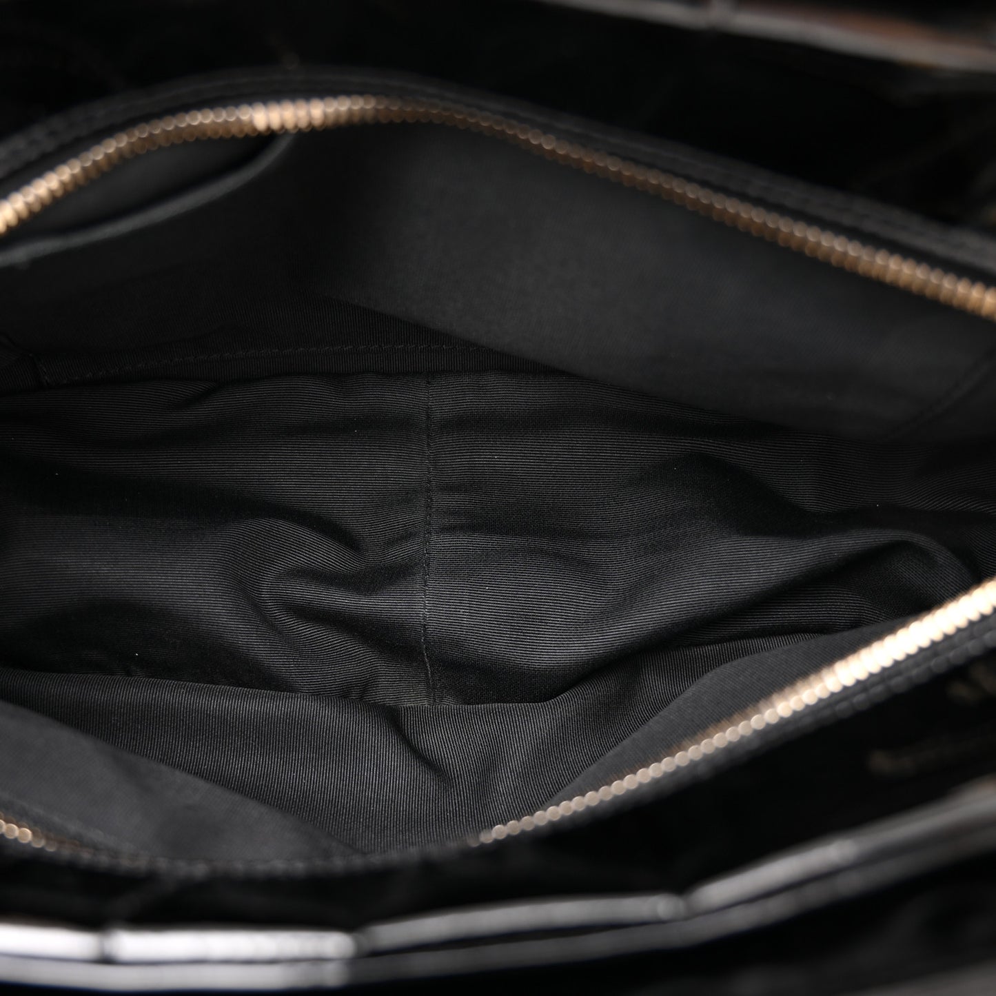 Patent Quilted Petit Timeless Tote PTT Black