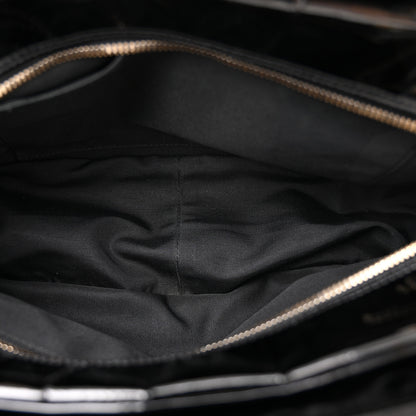 Chanel Patent Quilted Petit Timeless Tote PTT Black 5 of 12