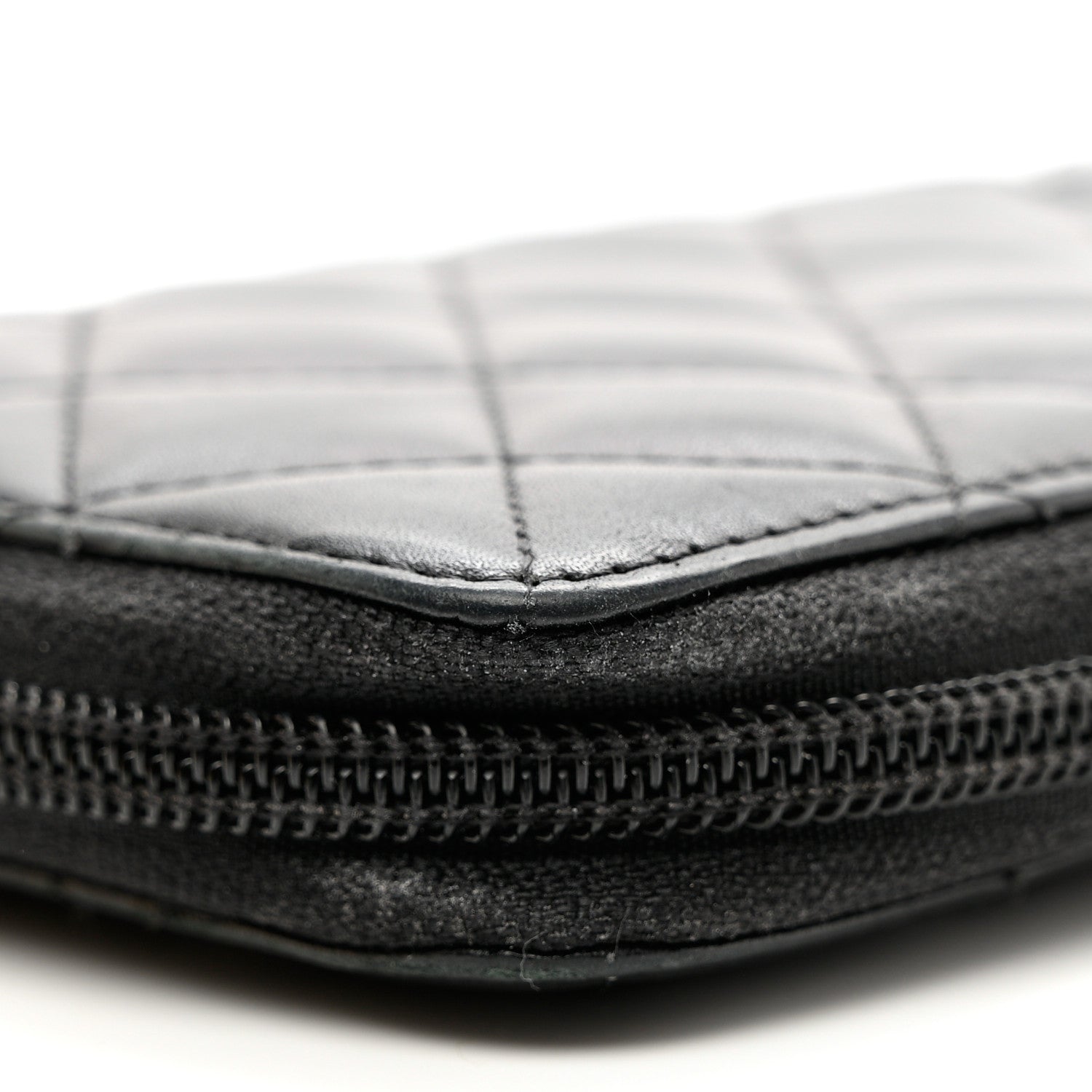 Chanel Calfskin Quilted Cambon Large Gusset Zip Around Wallet Black 12 of 12