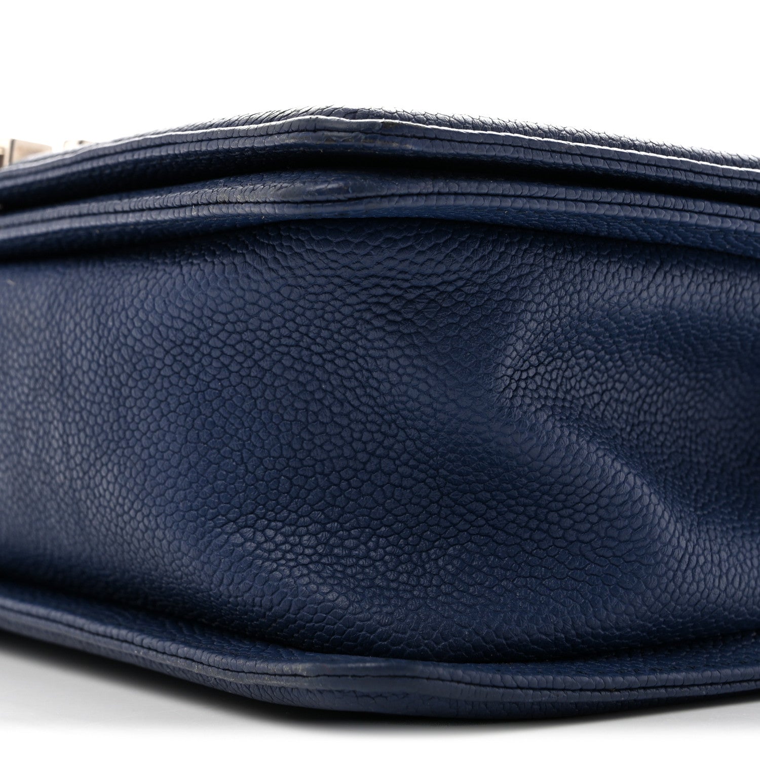 Chanel Caviar Quilted Medium Boy Flap Dark Blue 10 of 13