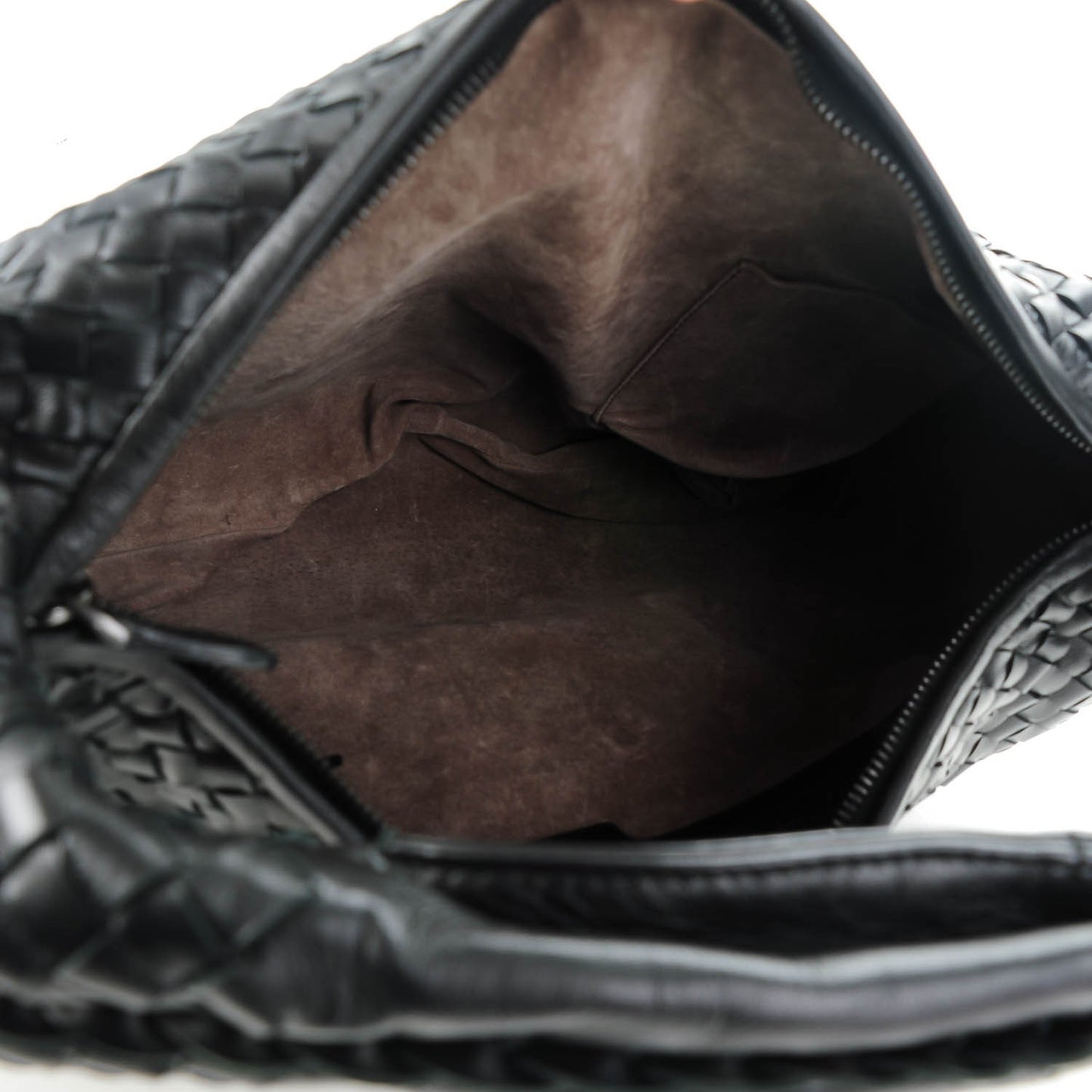 Nappa Intrecciato Medium Veneta Hobo Black