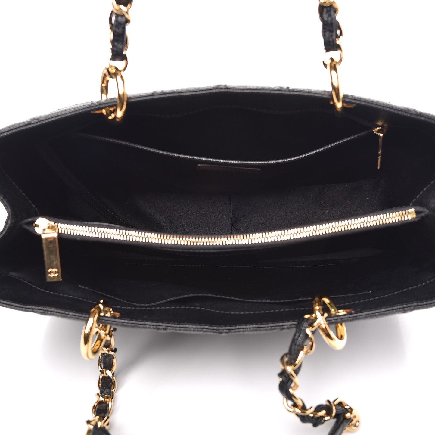 Caviar Quilted Grand Shopping Tote GST Black
