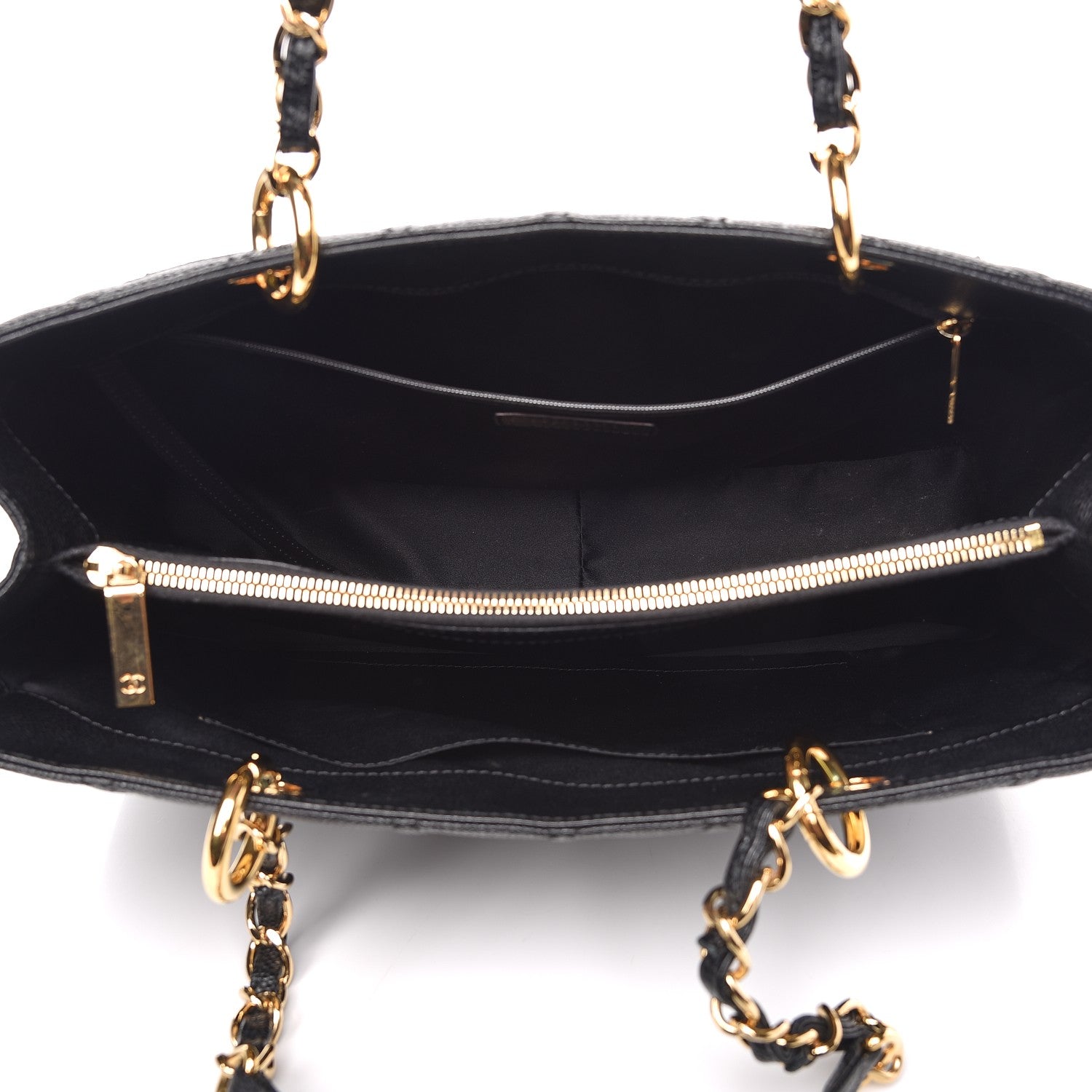 Chanel Caviar Quilted Grand Shopping Tote GST Black 5 of 10