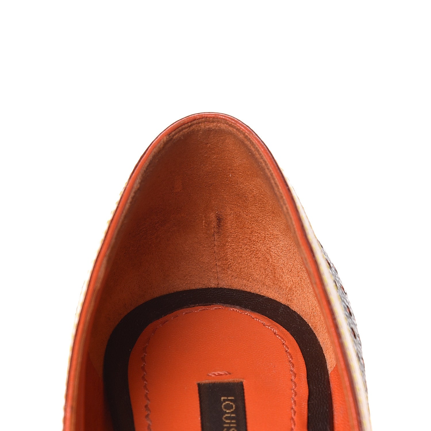 Louis Vuitton Monogram Perforated Pumps 37 Orange 14 of 15