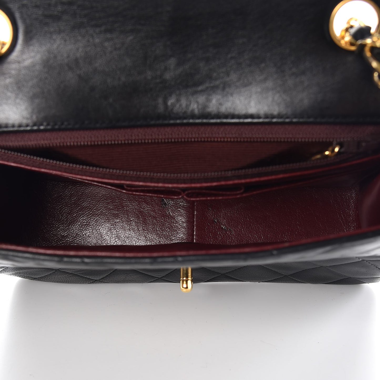 Lambskin Quilted Mini Square Flap Bag Black