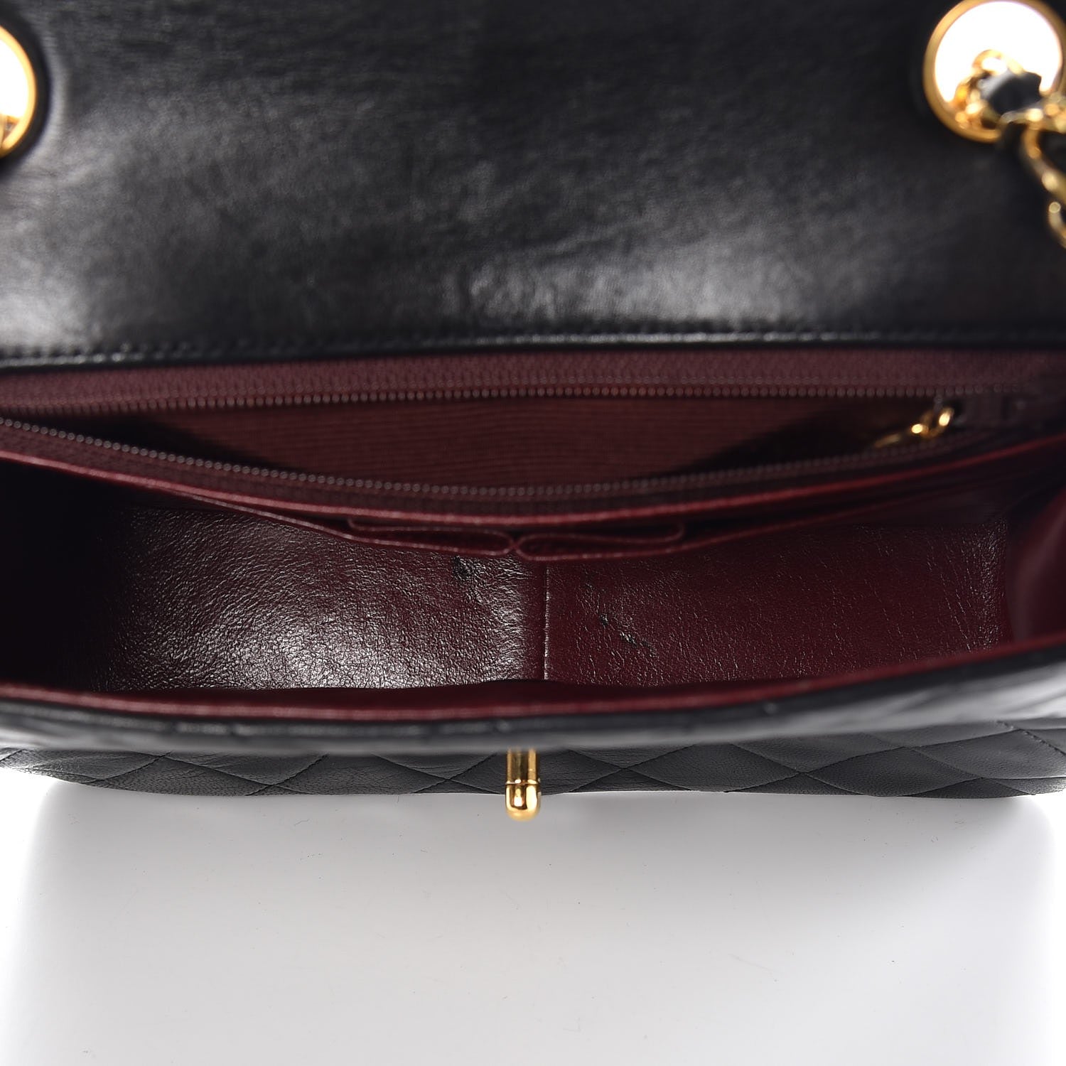 Chanel Lambskin Quilted Mini Square Flap Bag Black 8 of 10