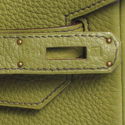 Hermes Taurillon Clemence Birkin 40 Vert Anis 7 of 10
