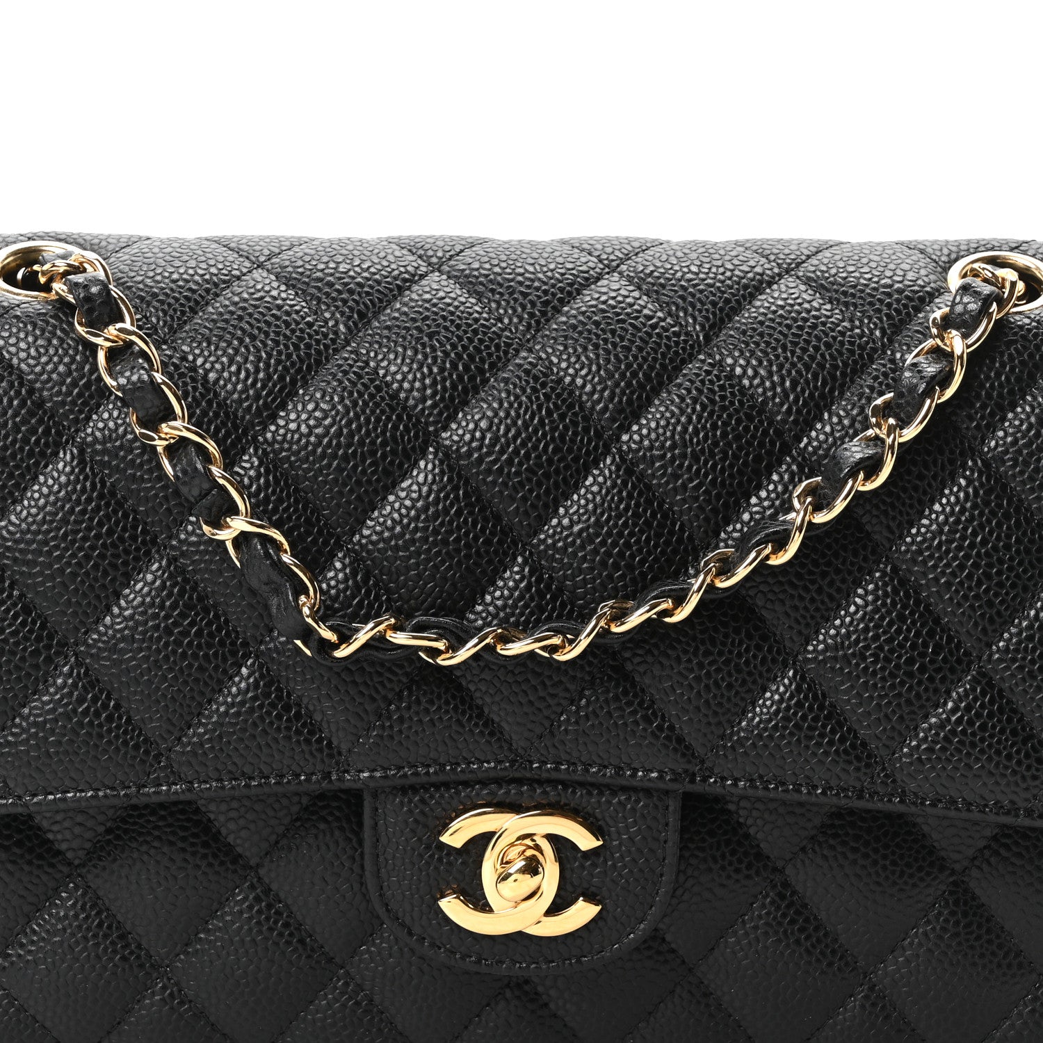 Chanel Caviar Quilted Medium Double Flap Black 8 of 11