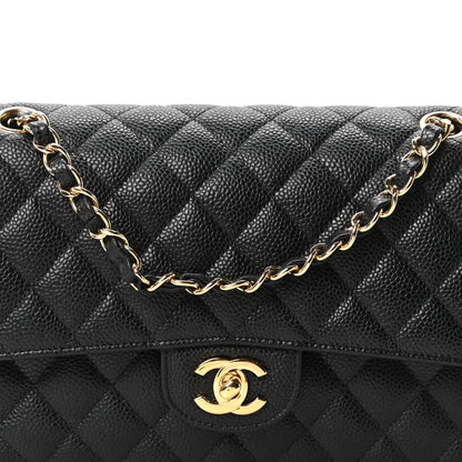 Chanel Caviar Quilted Medium Double Flap Black 8 of 11