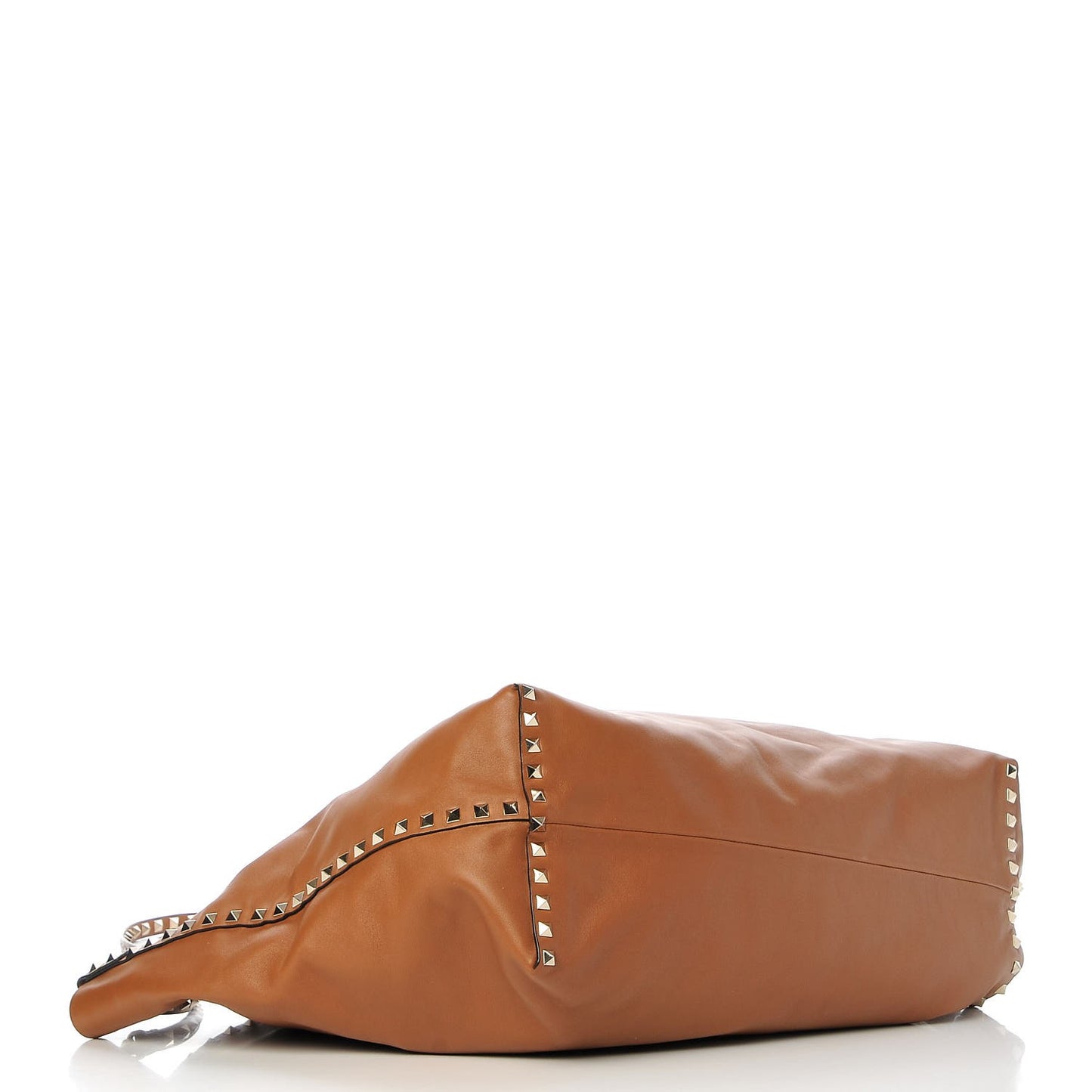 Vitello Large Rockstud Crossbody Tote Light Cuir