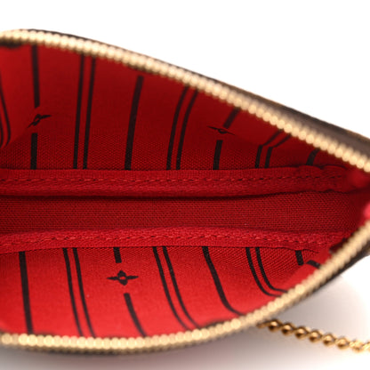 Louis Vuitton Damier Ebene Complice Trunks and Bags Mini Pochette Accessories Red 5 of 11