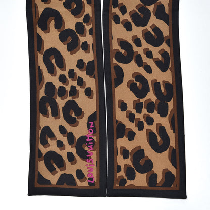 Louis Vuitton Silk Leopard Bandeau Scarf Marron 3 of 5