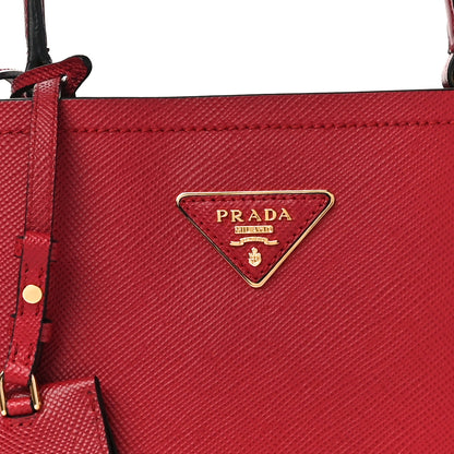 Prada Saffiano Cuir Small Panier Bucket Bag Fuoco Black 7 of 9