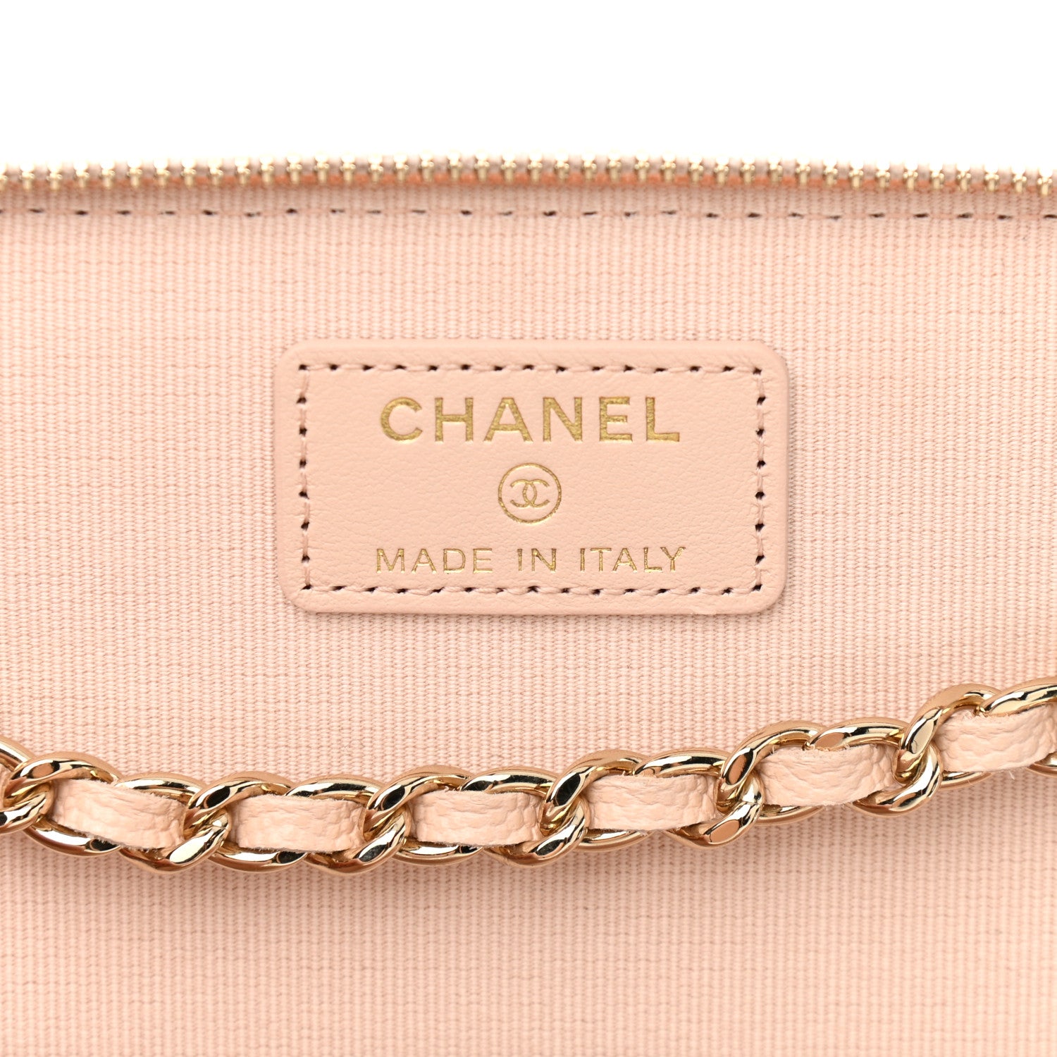 Chanel Caviar Quilted Small Vanity Case With Chain Light Beige 9 of 12