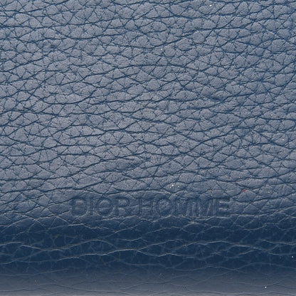 Christian Dior HOMME Grained Calfskin Zip Around Wallet Blue 10 of 17