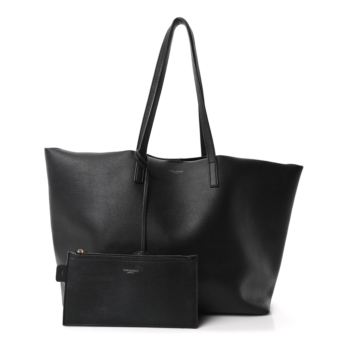 Calfskin Large Shopping Tote Black