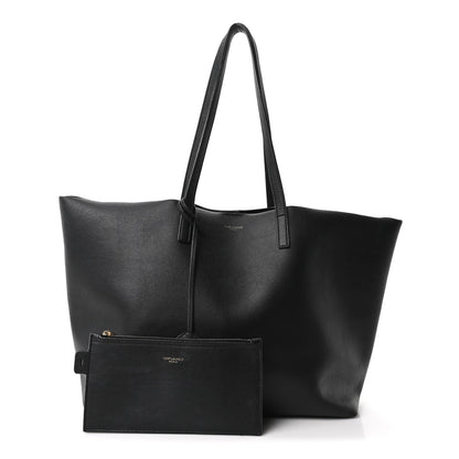 Saint Laurent Calfskin Large Shopping Tote Black 3 of 10