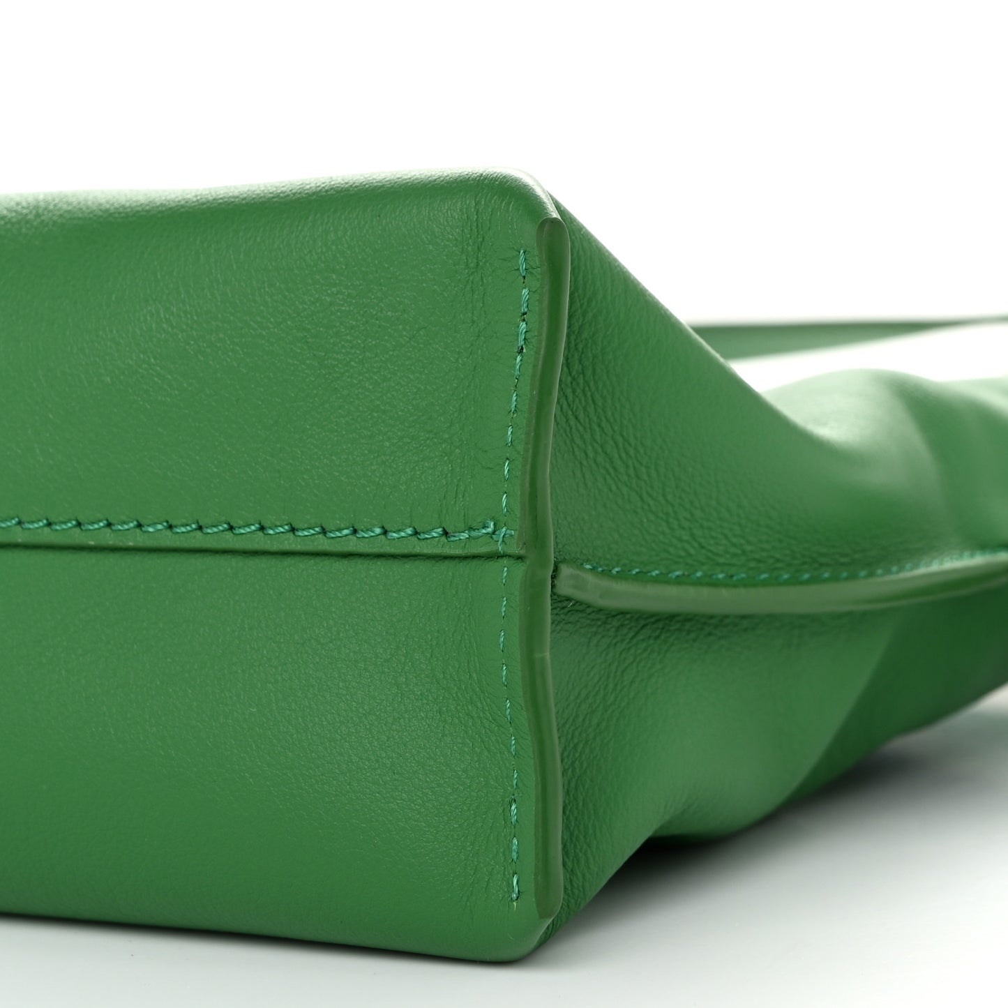 x SUNA FUJITA Nappa Bunny Mini Flamenco Knot Clutch Tropical Green