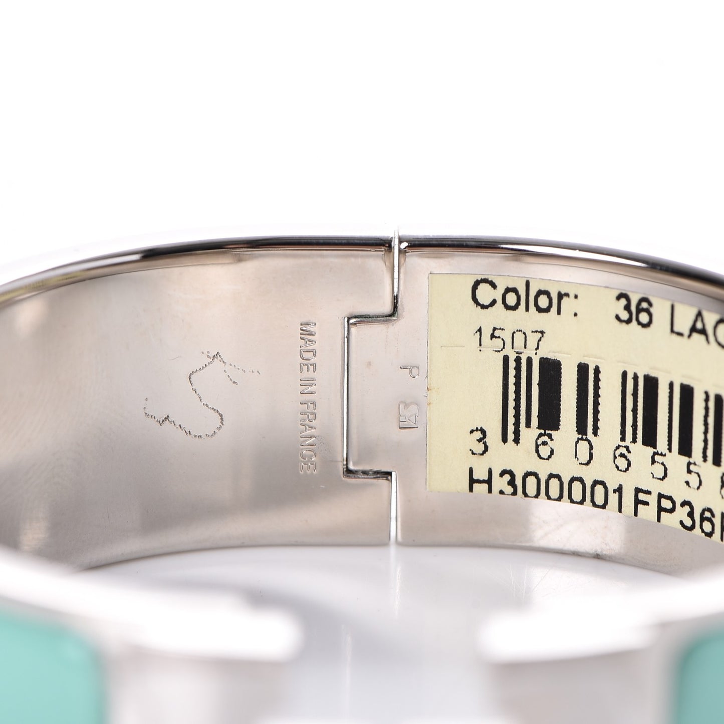 Enamel Wide Clic Clac H Bracelet PM Lagon