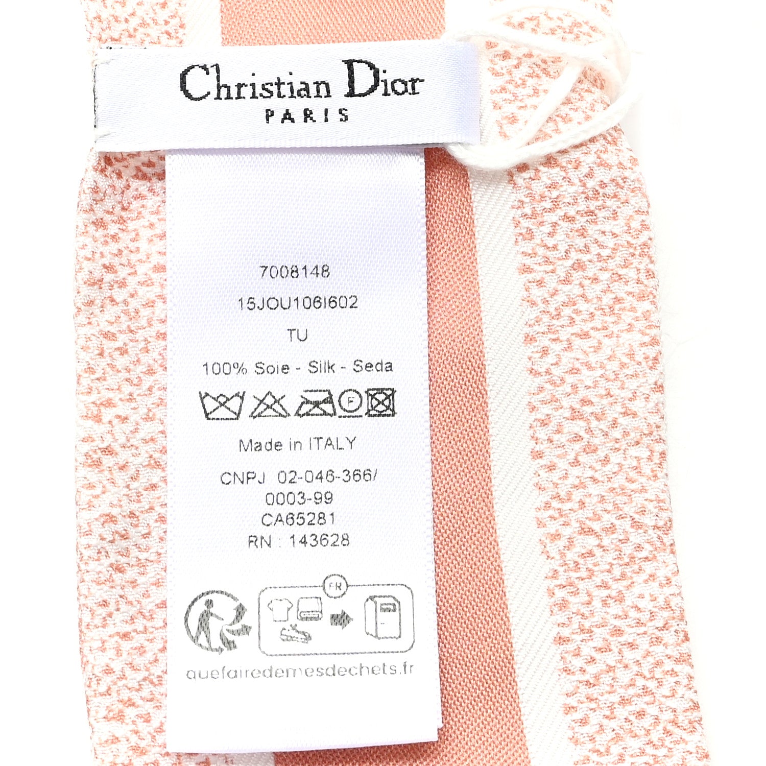 Christian Dior Silk Toile De Jouy Mitzah Scarf Pink 3 of 3