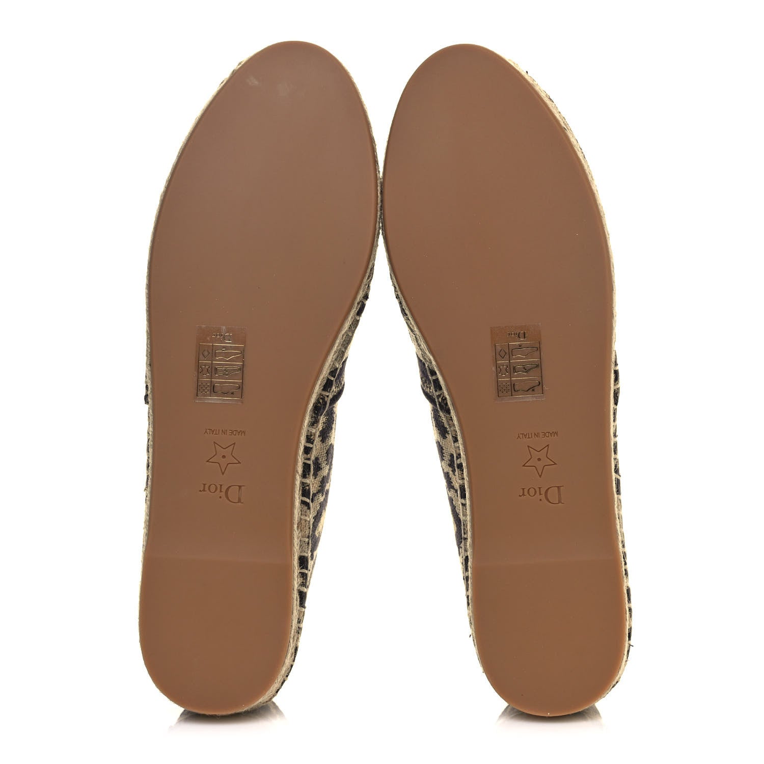 Christian Dior Cotton Embroidered Leopard Print Granville Espadrille 39.5 Natural 5 of 9