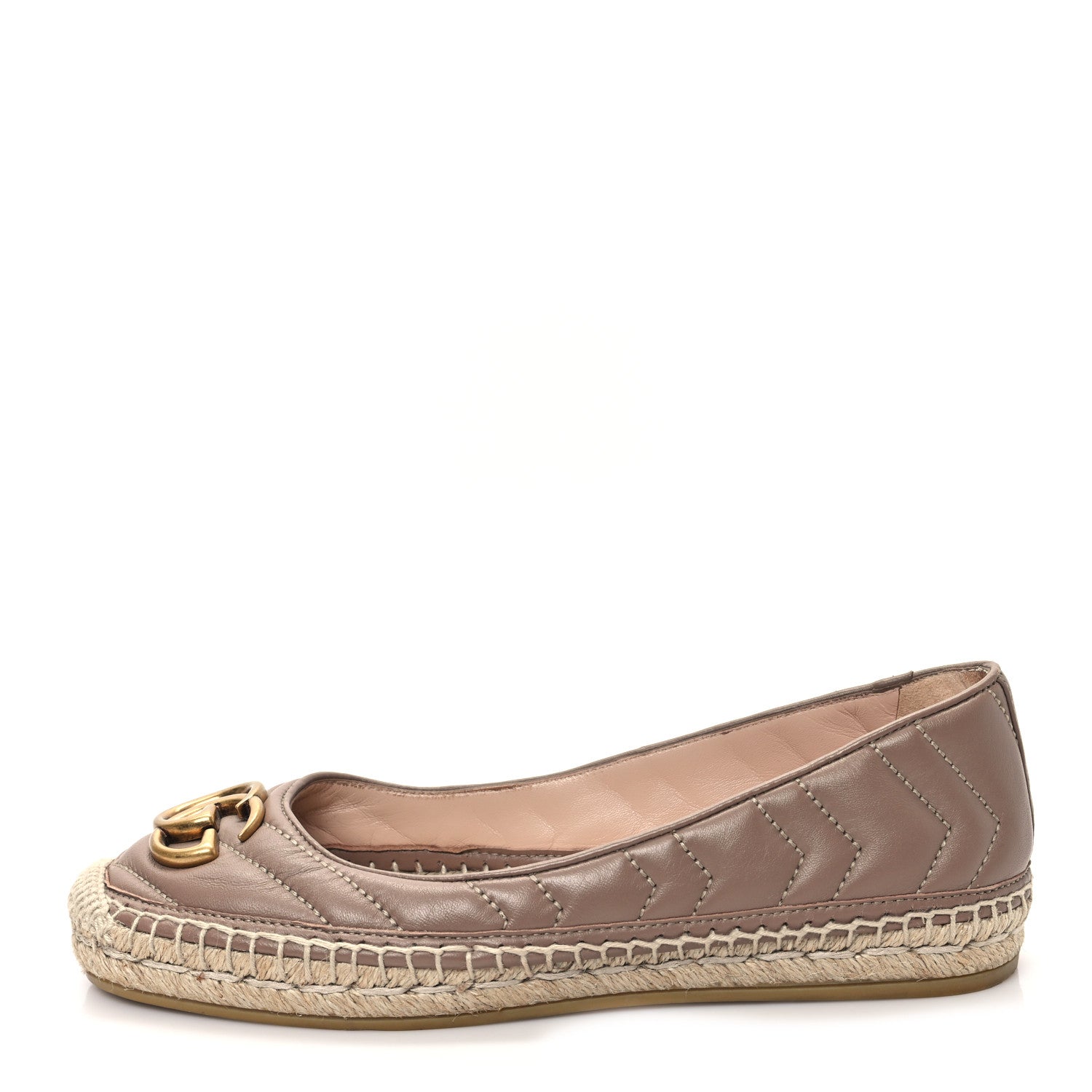 Gucci Nappa Matelasse GG Marmont Espadrilles 36 Porcelain Rose 1 of 9