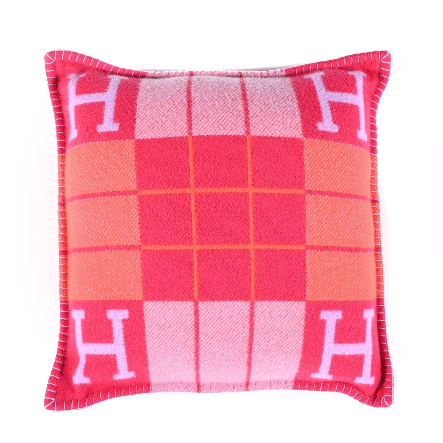 Hermes Wool Cashmere Avalon III Pillow PM Fuchsia Geranium 1 of 3