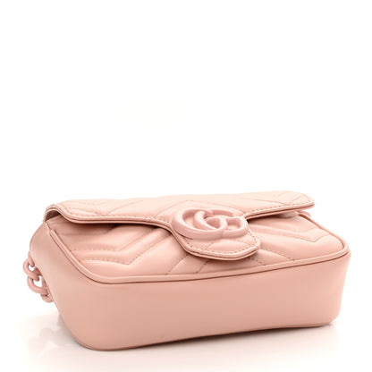 Gucci Calfskin Matelasse Monochrome GG Marmont Chain Belt Bag Perfect Pink 4 of 10