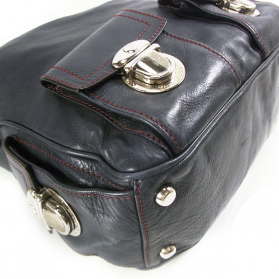 Leather Large Multipocket Indigo