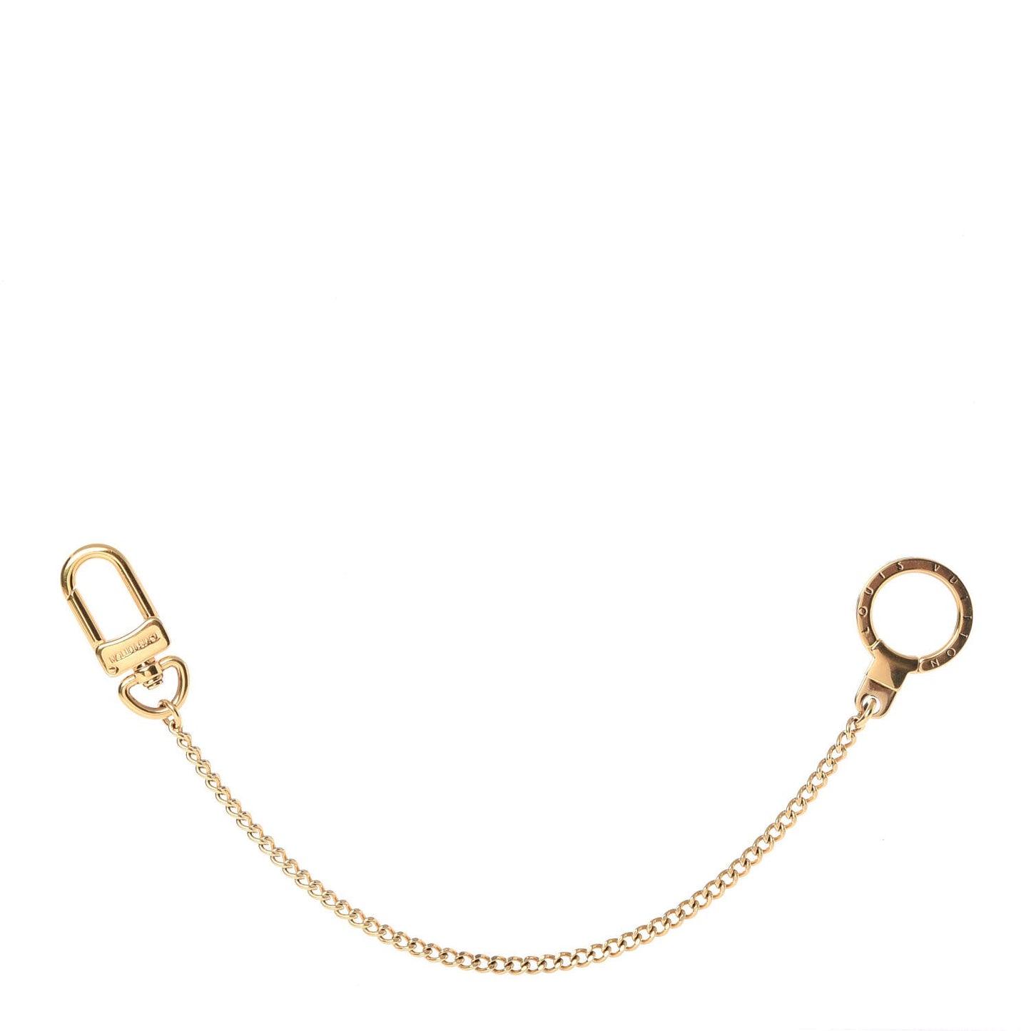 Metal Pochette Extender Key Ring Chain Gold