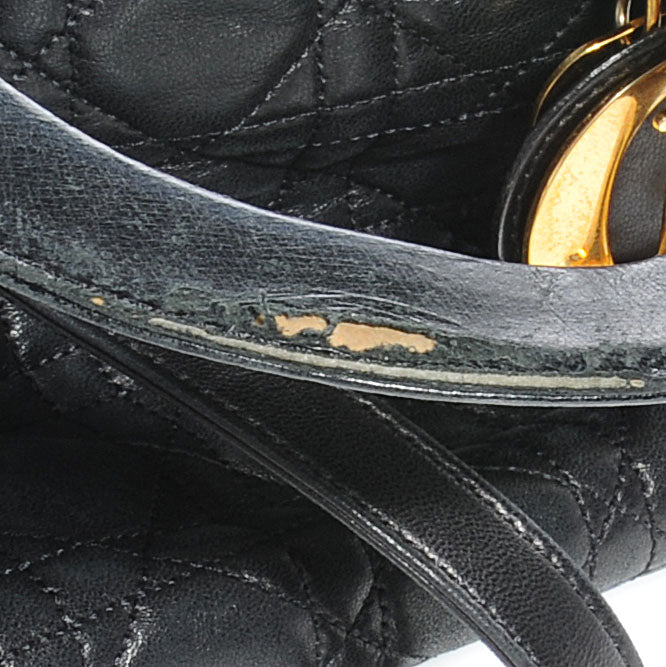 Lambskin Cannage Medium Lady Dior Black
