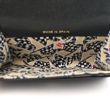 Chanel Caviar Quilted Striated CC Flap Card Holder Black 5 of 9