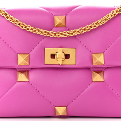 Valentino Garavani Nappa Large Roman Stud Shoulder Bag Radiant Orchid 7 of 10