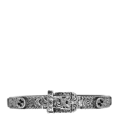 Gucci Sterling Silver Garden Buckle Bracelet 1 of 4
