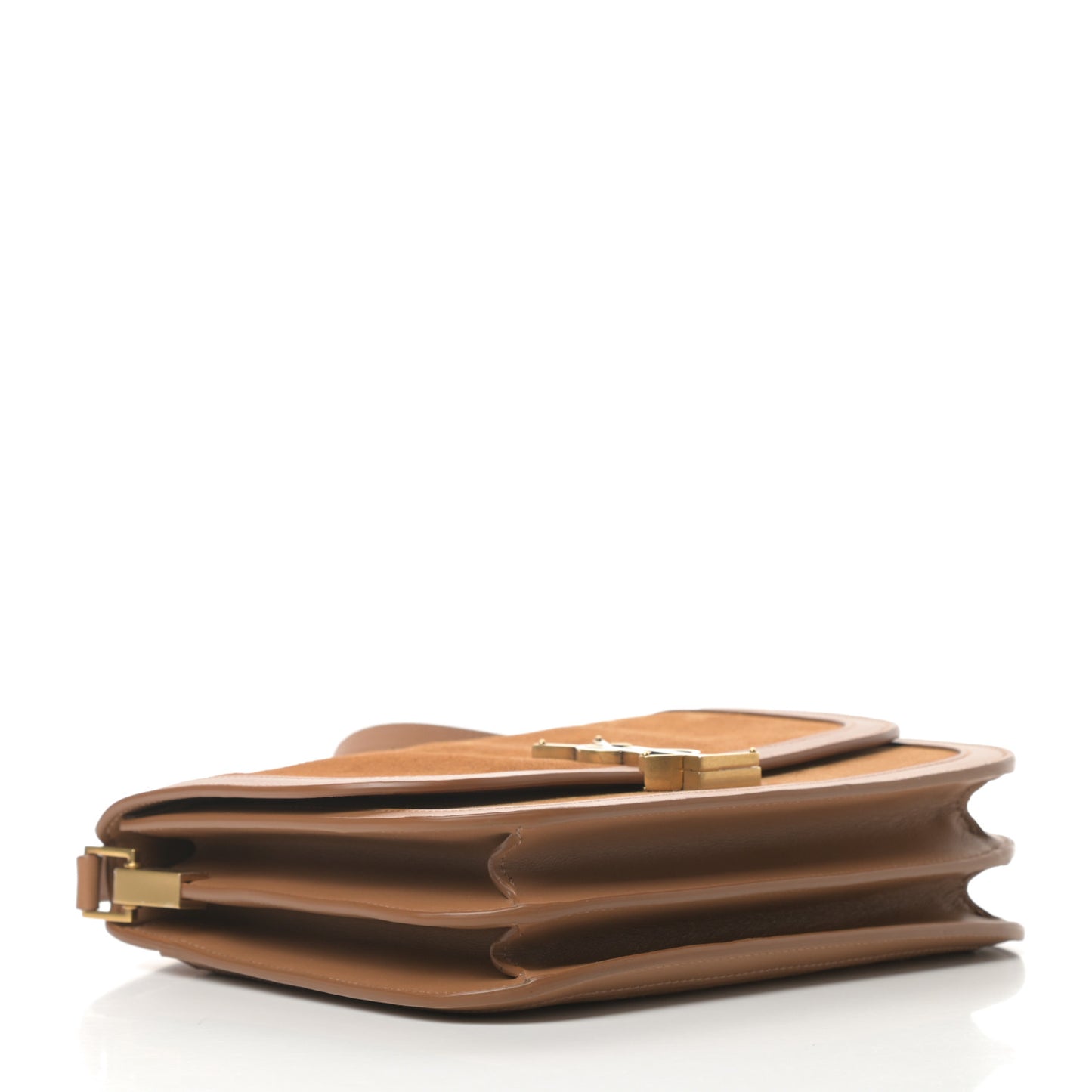 Suede Smooth Calfskin Monogram Medium Solferino Soft Satchel Cinnamon