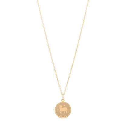 Tiffany 18K Yellow Gold Zodiac Aries Pendant Necklace 1 of 5