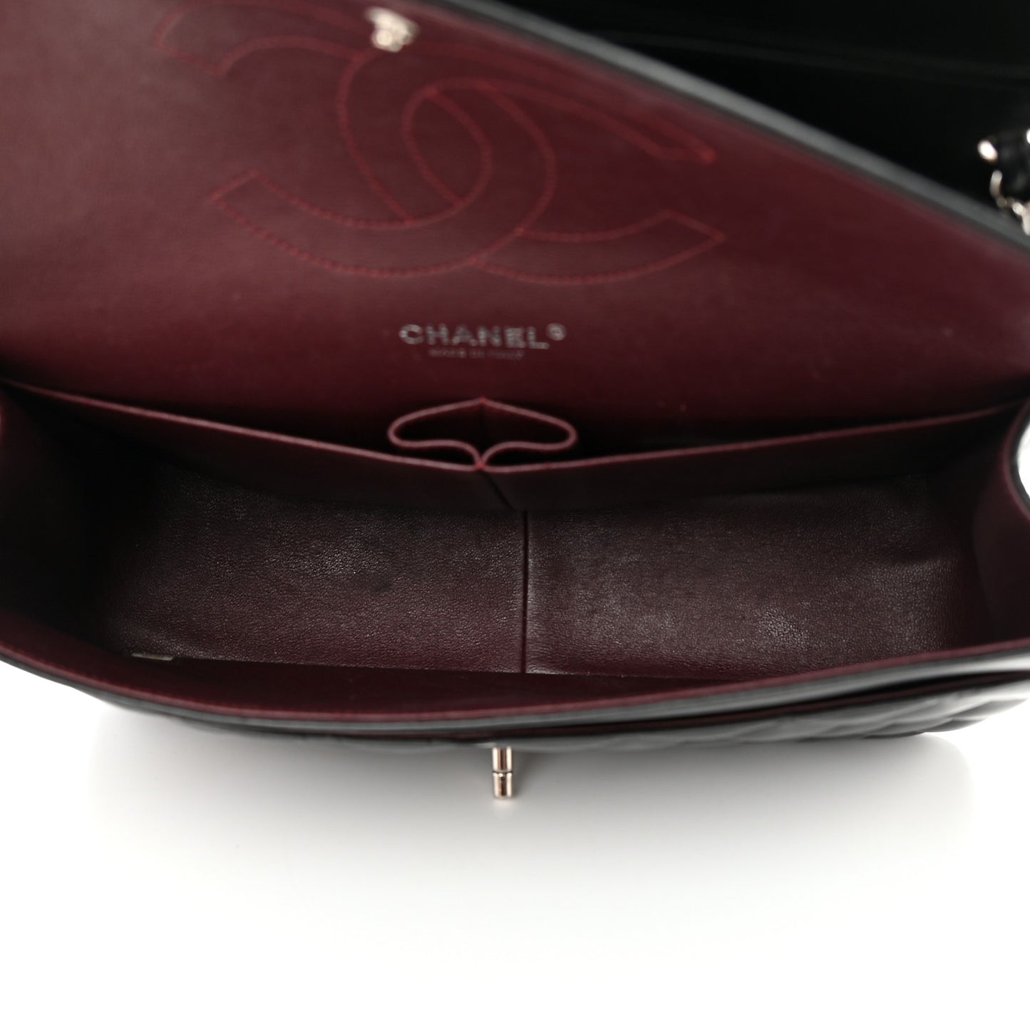 Lambskin Quilted Jumbo Double Flap Black