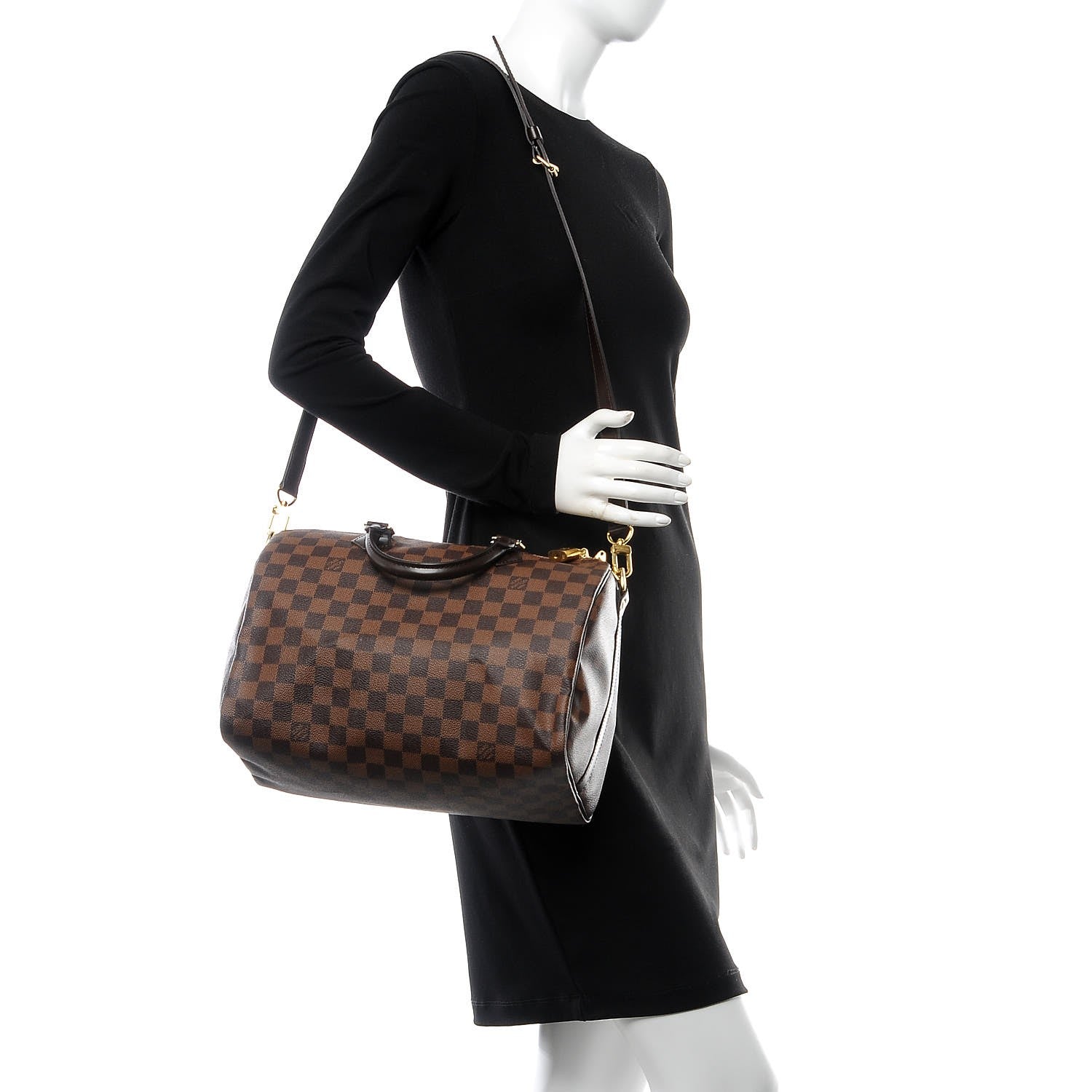 Louis Vuitton Damier Ebene Speedy Bandouliere 30 2 of 10